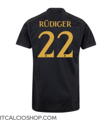 Real Madrid Antonio Rudiger #22 Terza Maglia 2023-24 Manica Corta